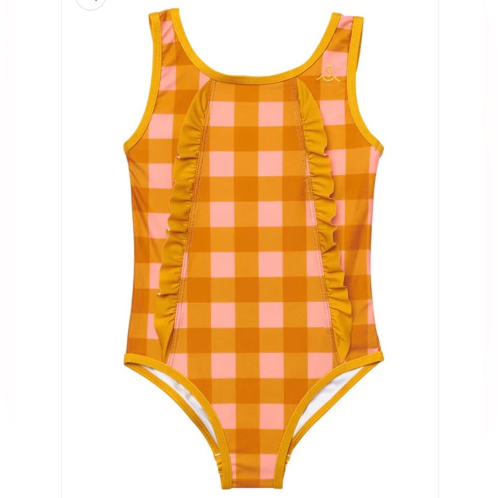 Seaesta Surf Gingham Ruffle 1 piece Swimsuit